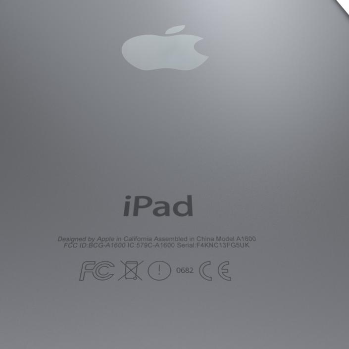 iPad Mini 3 Space Gray 3D