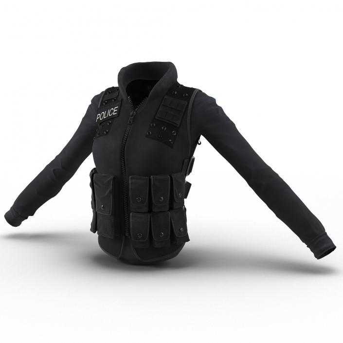 3D model SWAT Woman Uniform 6