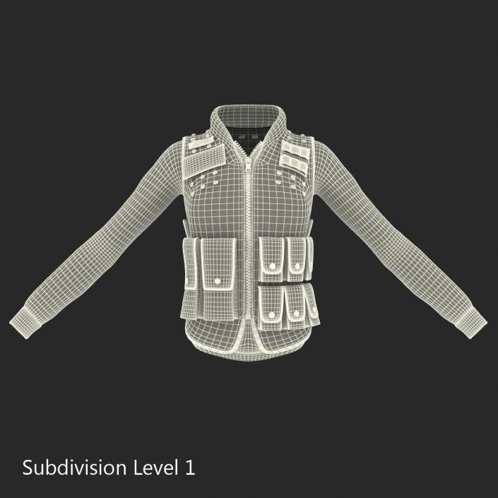 3D model SWAT Woman Uniform 6