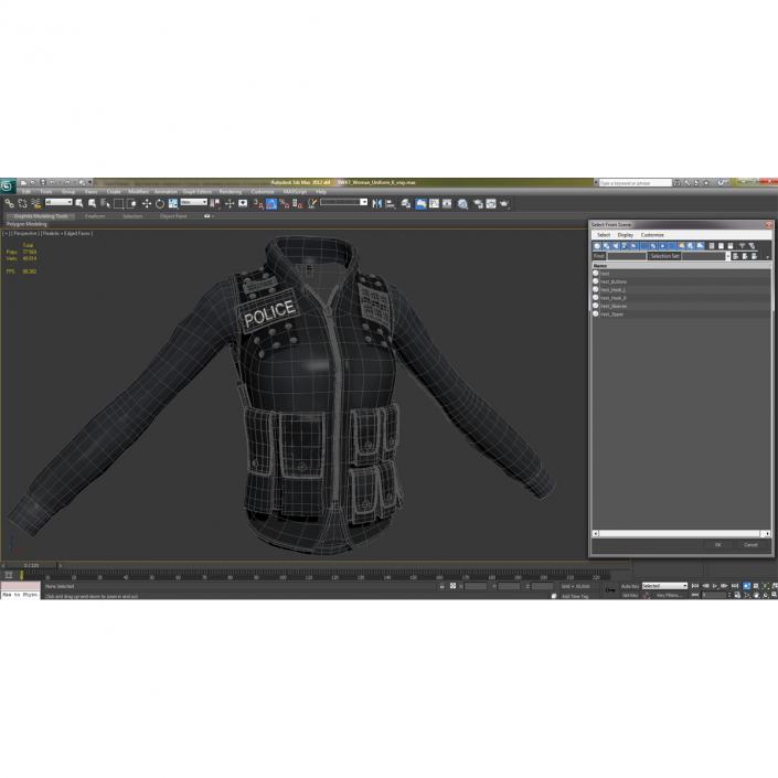 3D model SWAT Woman Uniform 6