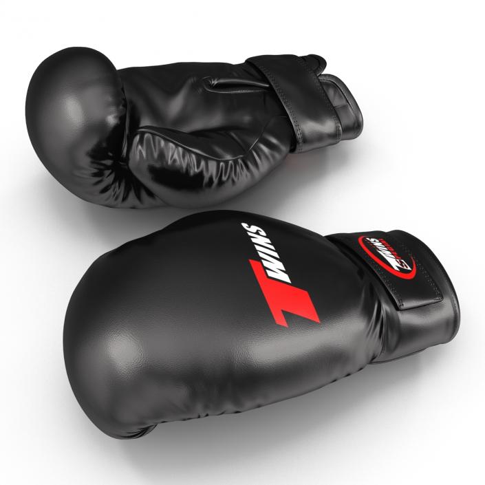 3D model Boxing Gloves Twins Black