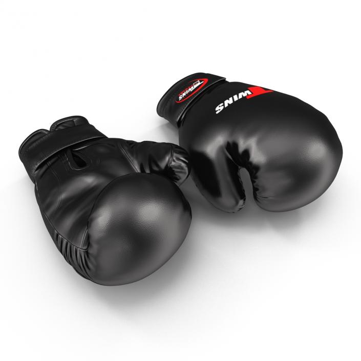 3D model Boxing Gloves Twins Black