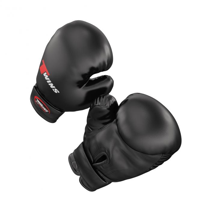 3D model Boxing Gloves Twins Black