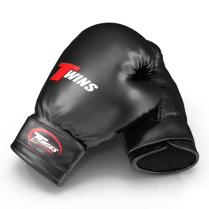 3D model Boxing Gloves Twins Black