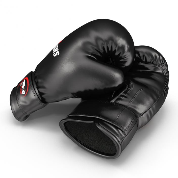 3D model Boxing Gloves Twins Black