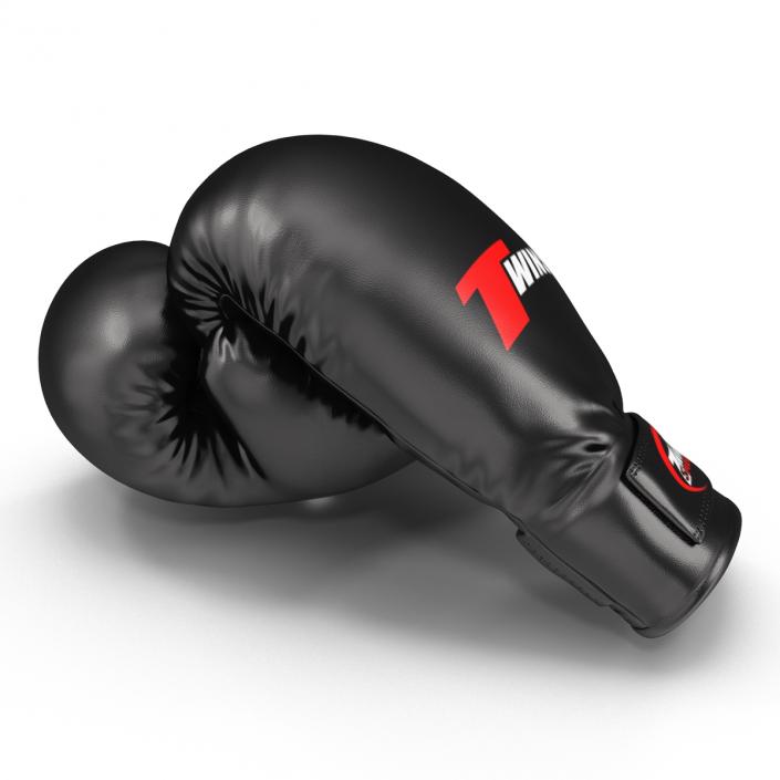 3D model Boxing Gloves Twins Black