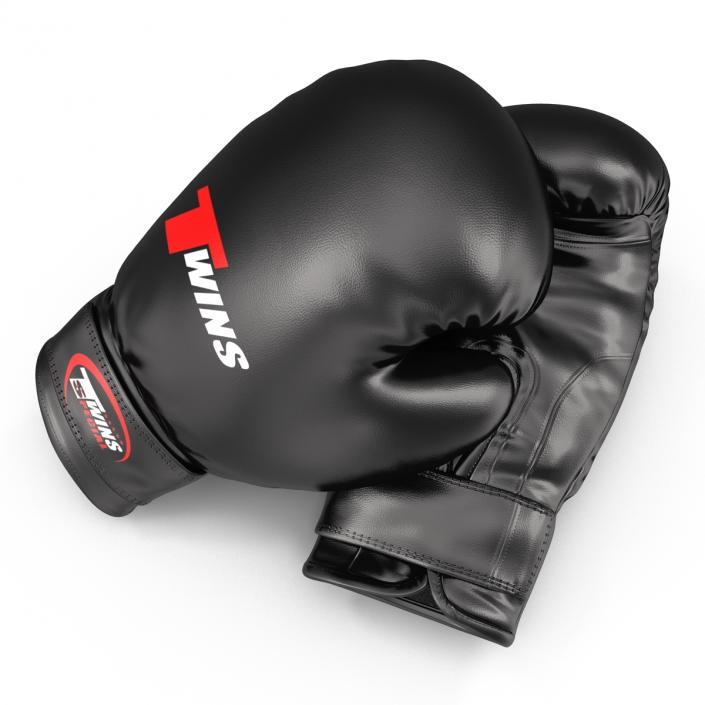 3D model Boxing Gloves Twins Black