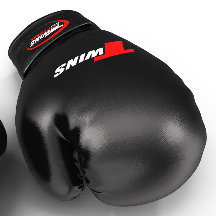 3D model Boxing Gloves Twins Black