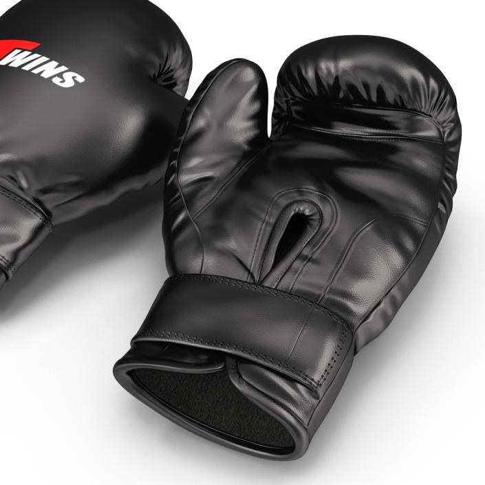 3D model Boxing Gloves Twins Black