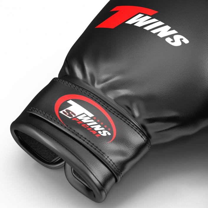 3D model Boxing Gloves Twins Black