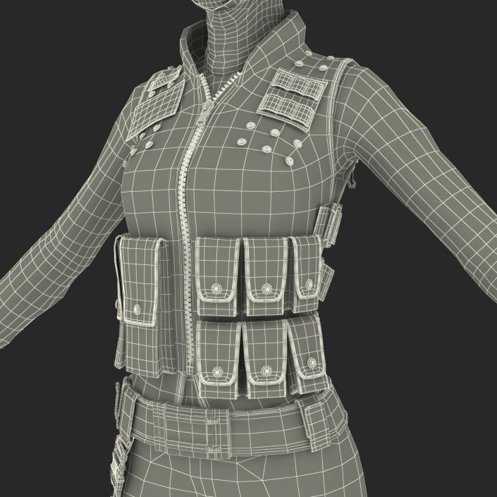 SWAT Police Officer Woman European 3D model