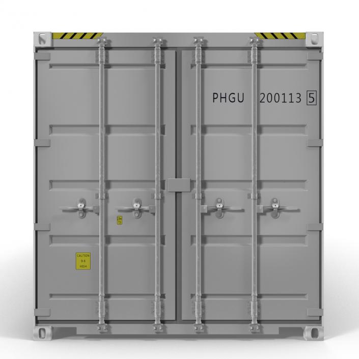 3D model 40 ft ISO Container White