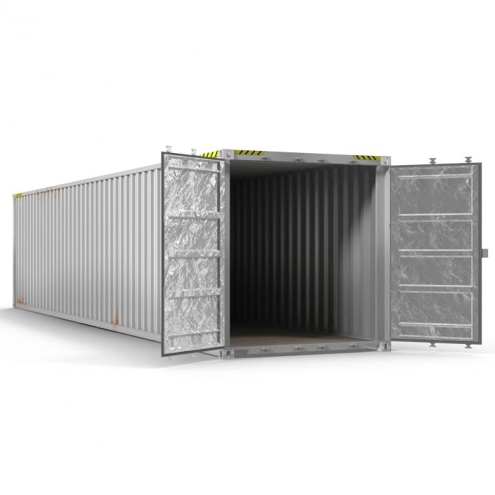 3D model 40 ft ISO Container White