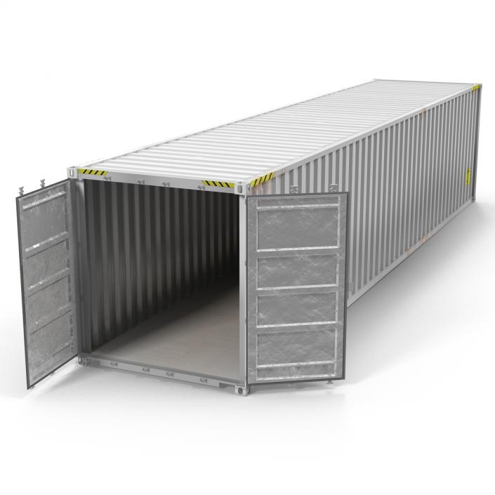 3D model 40 ft ISO Container White