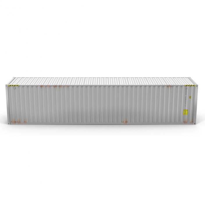 3D model 40 ft ISO Container White