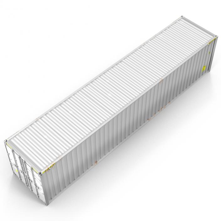 3D model 40 ft ISO Container White