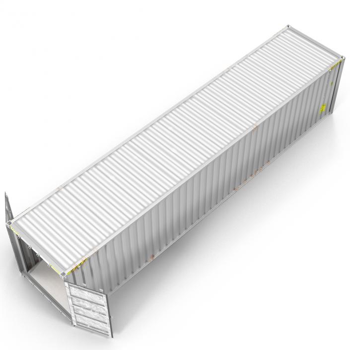 3D model 40 ft ISO Container White