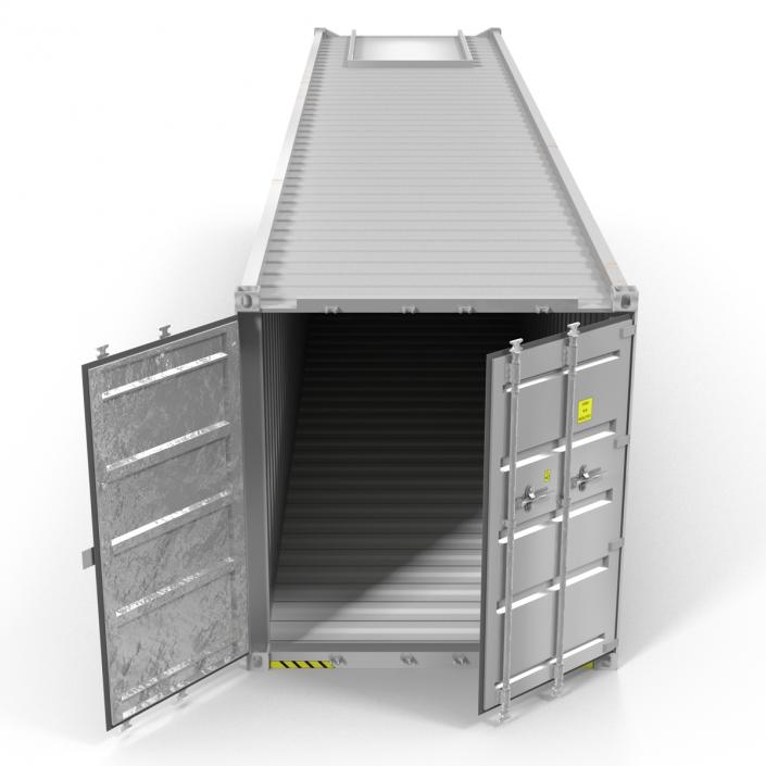 3D model 40 ft ISO Container White