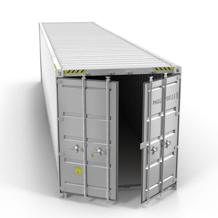 3D model 40 ft ISO Container White