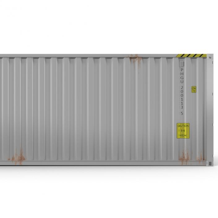 3D model 40 ft ISO Container White