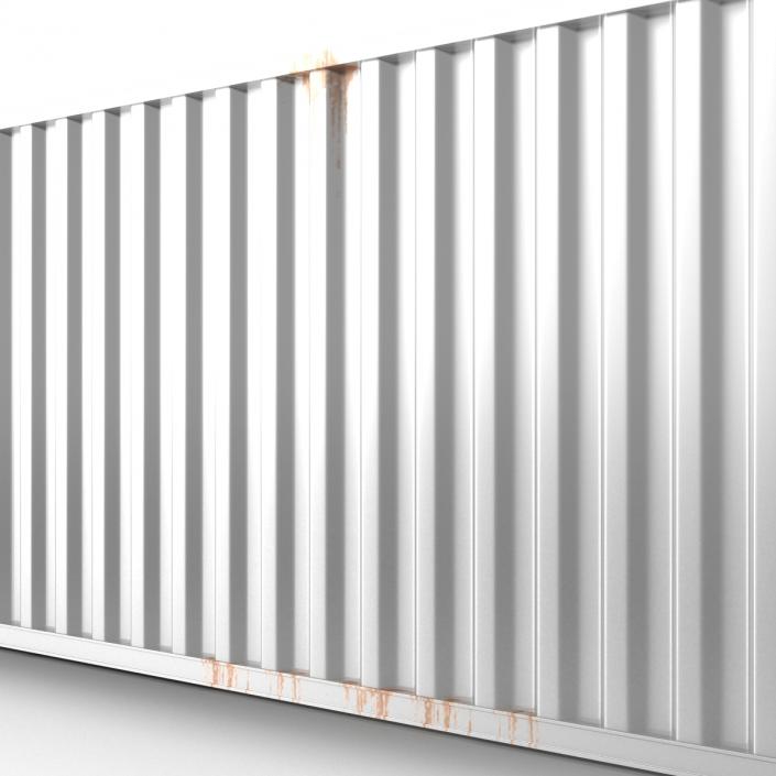 3D model 40 ft ISO Container White