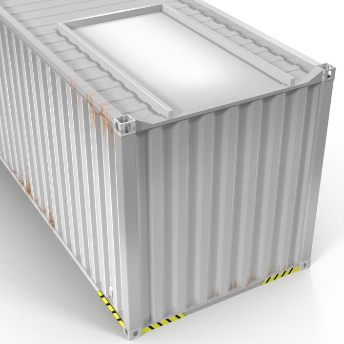 3D model 40 ft ISO Container White