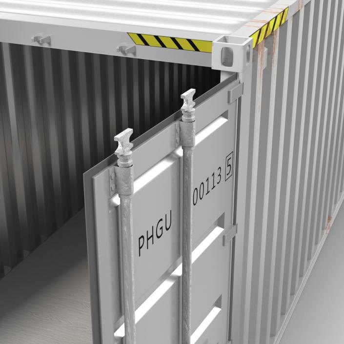 3D model 40 ft ISO Container White