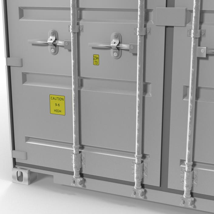 3D model 40 ft ISO Container White