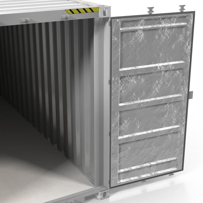 3D model 40 ft ISO Container White