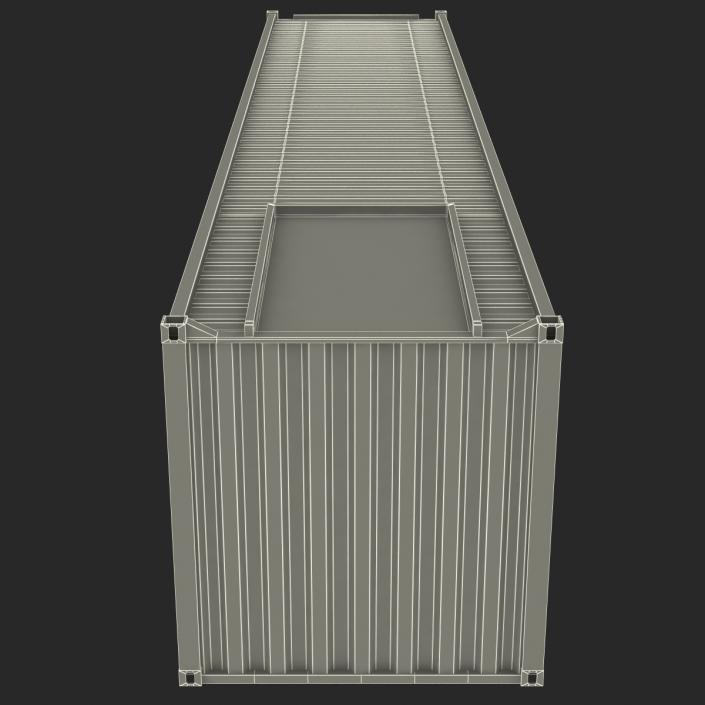 3D model 40 ft ISO Container White