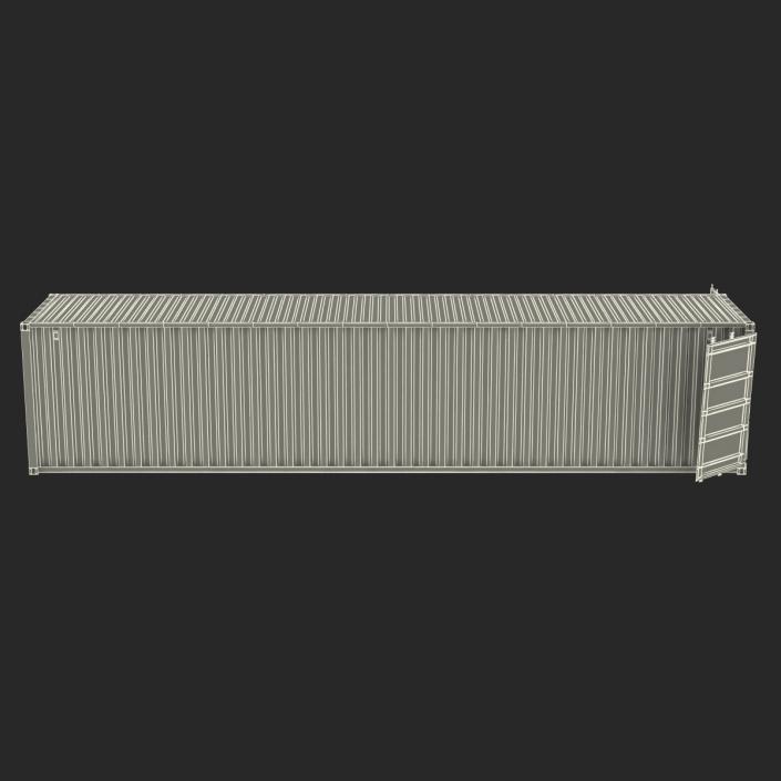 3D model 40 ft ISO Container White