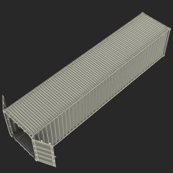 3D model 40 ft ISO Container White