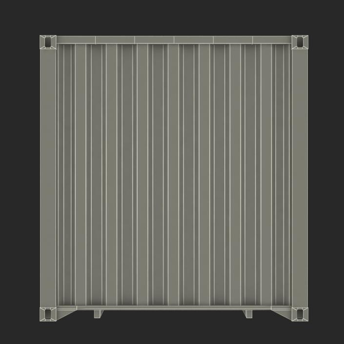 3D model 40 ft ISO Container White