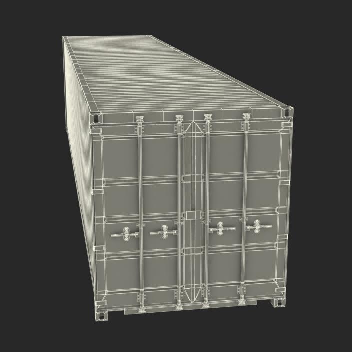 3D model 40 ft ISO Container White