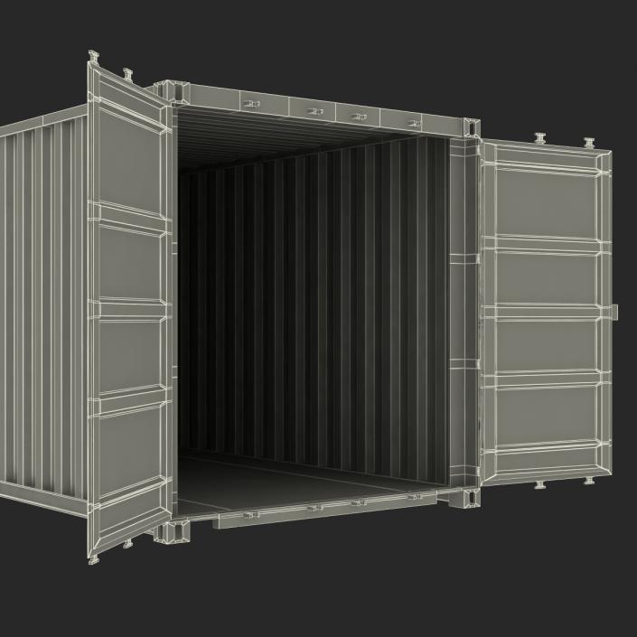 3D model 40 ft ISO Container White