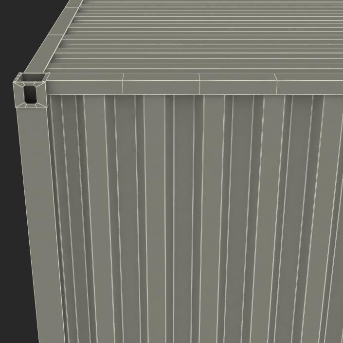 3D model 40 ft ISO Container White