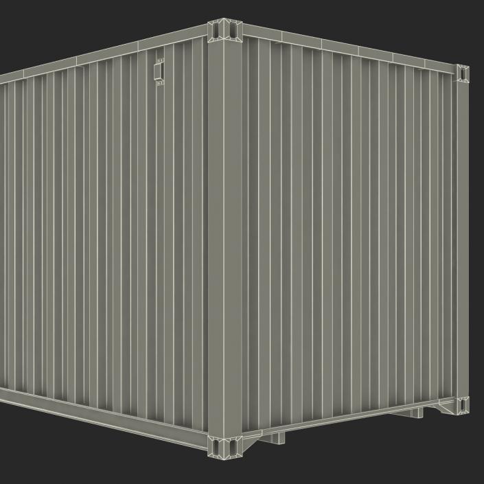 3D model 40 ft ISO Container White