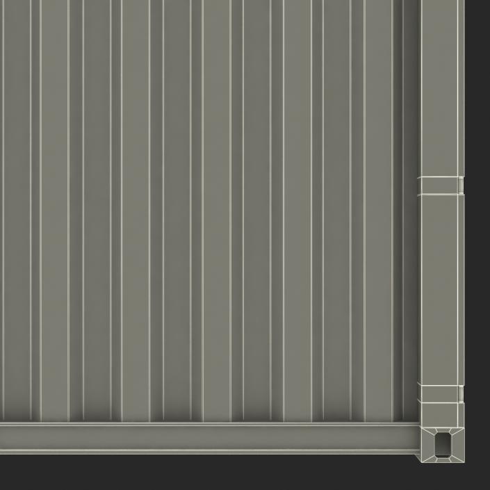 3D model 40 ft ISO Container White