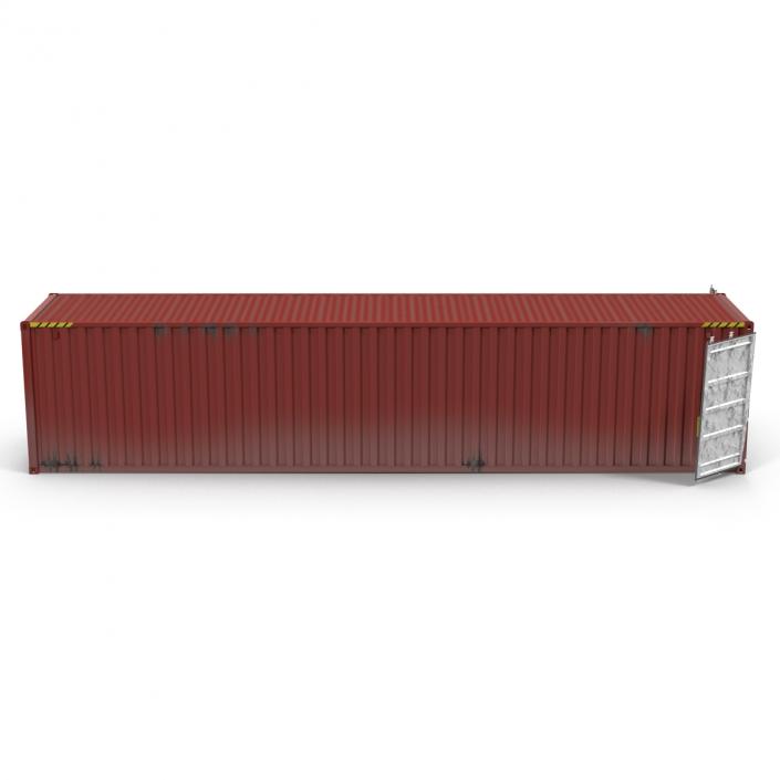 3D 40 ft ISO Container Red model