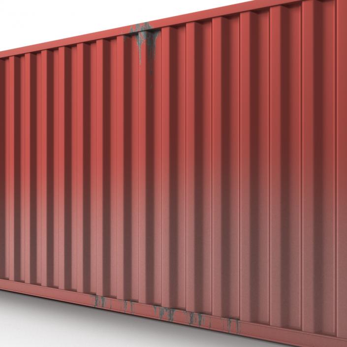 3D 40 ft ISO Container Red model