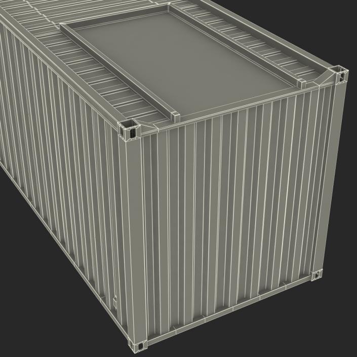 3D 40 ft ISO Container Red model