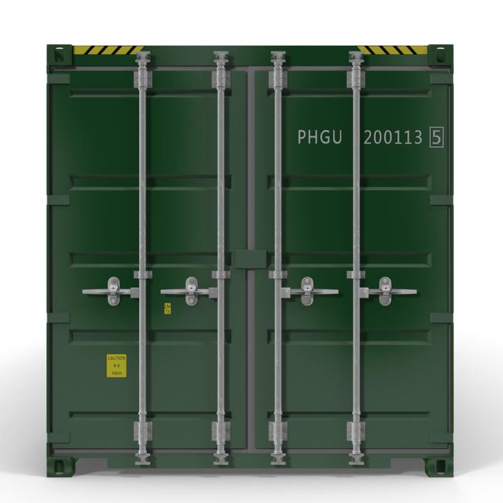 3D model 40 ft ISO Container Green