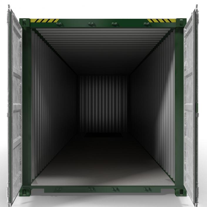 3D model 40 ft ISO Container Green