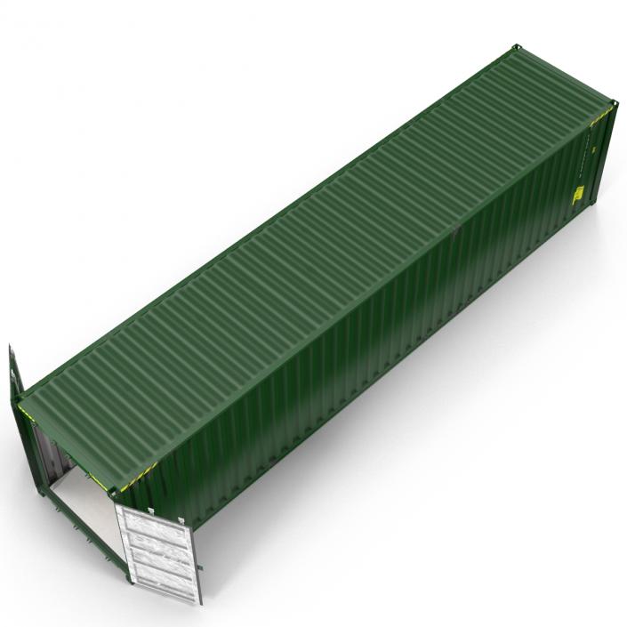 3D model 40 ft ISO Container Green