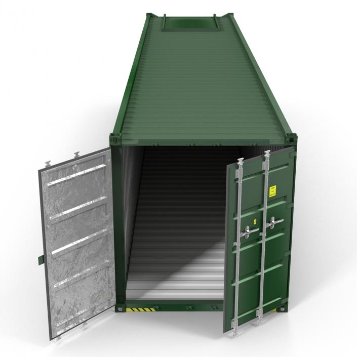 3D model 40 ft ISO Container Green