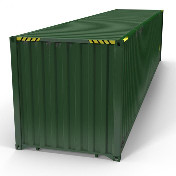 3D model 40 ft ISO Container Green