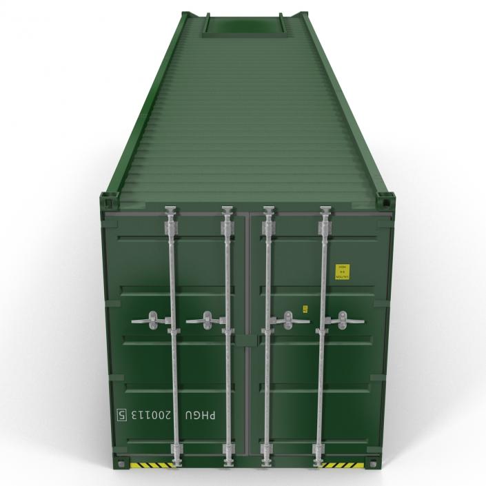 3D model 40 ft ISO Container Green