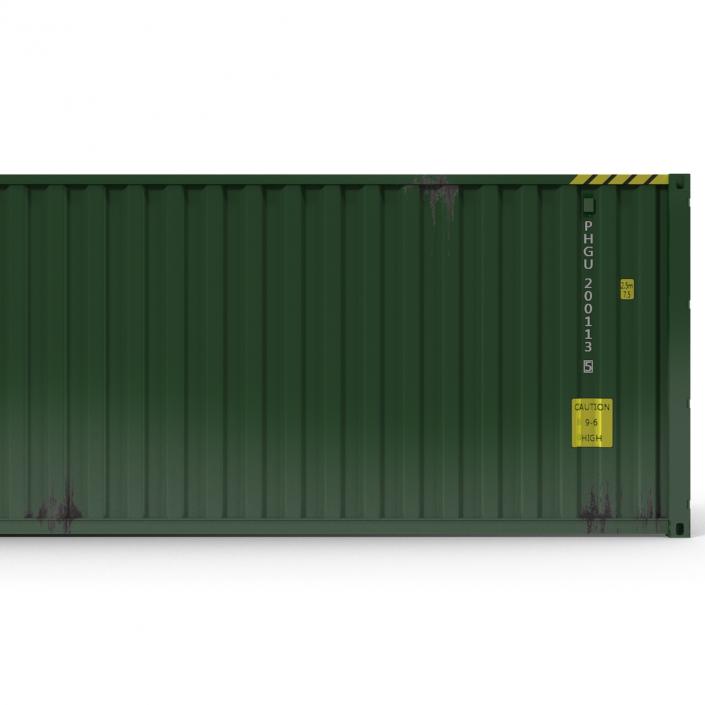 3D model 40 ft ISO Container Green