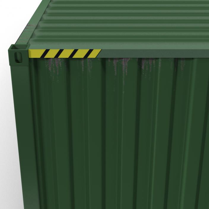 3D model 40 ft ISO Container Green