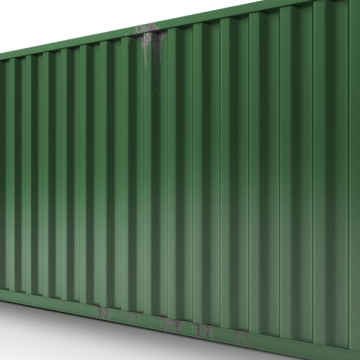 3D model 40 ft ISO Container Green